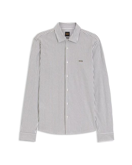 HUGO Mysoft 2 M Slim-Fit Shirt in het Gray voor heren