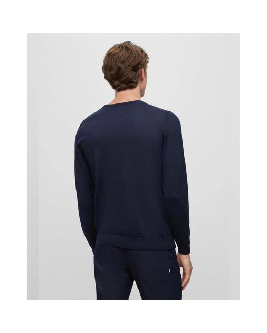 HUGO Blue Round-Neck Knitwear for men