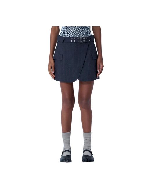 Ganni Blue Short Skirts