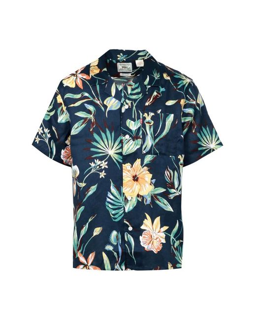 Camicia in cotone con stampa floreale hawaiana di Levi's in Blue da Uomo