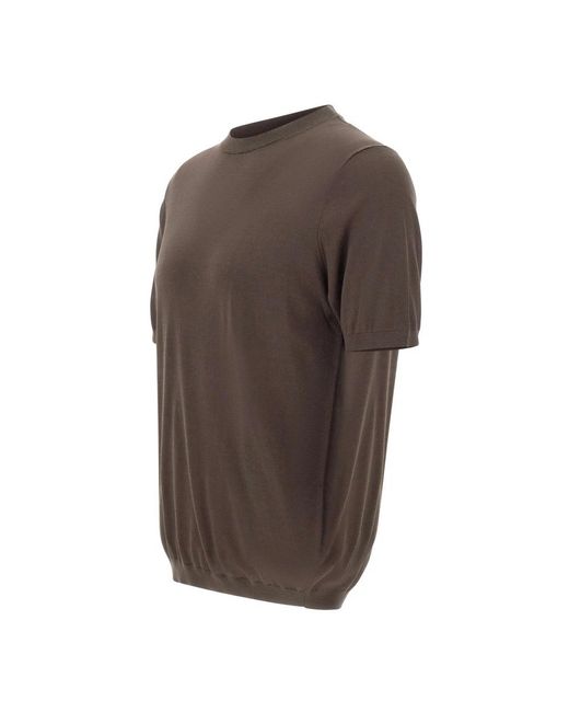 Kangra Brown Round-Neck Knitwear for men