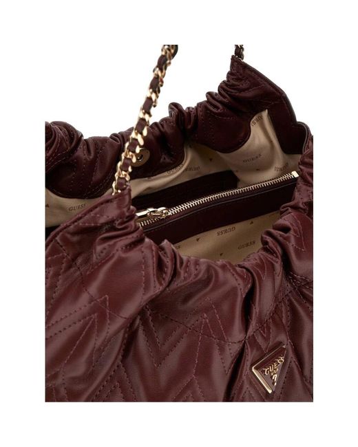 Shoulder Bags Guess de color Brown