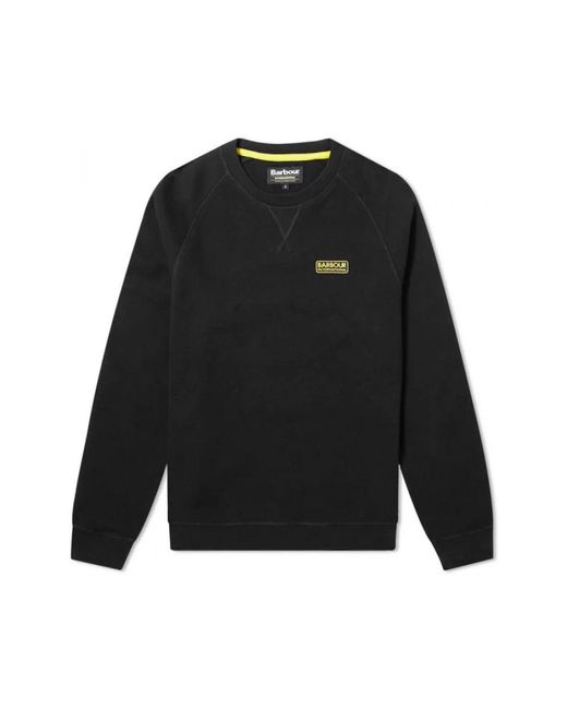 Barbour Hoodies & Sweatvesten ,Zwart ,Katoen Essentiële Crew Sweatshirt Met Raglan Mouwen in het Black voor heren