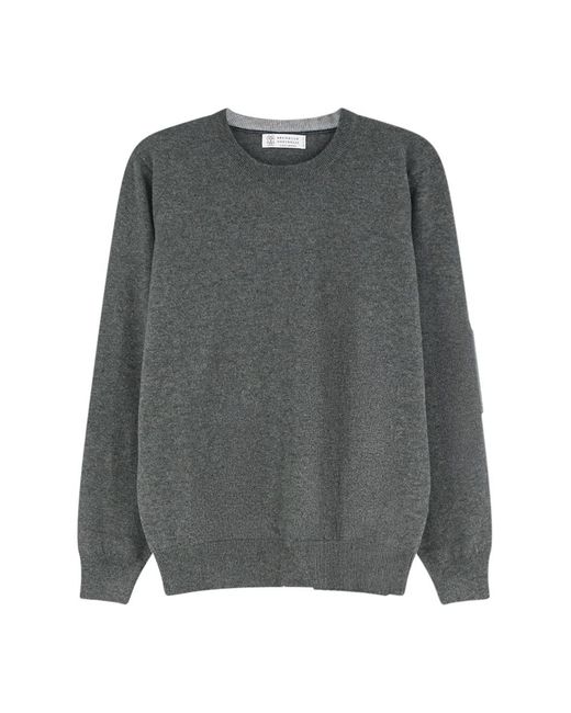 Brunello Cucinelli Gray Cashmere Knitwear for men
