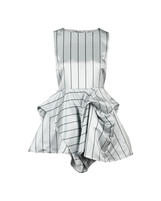 J.W. Anderson Blue Peplum Bustier Kleid