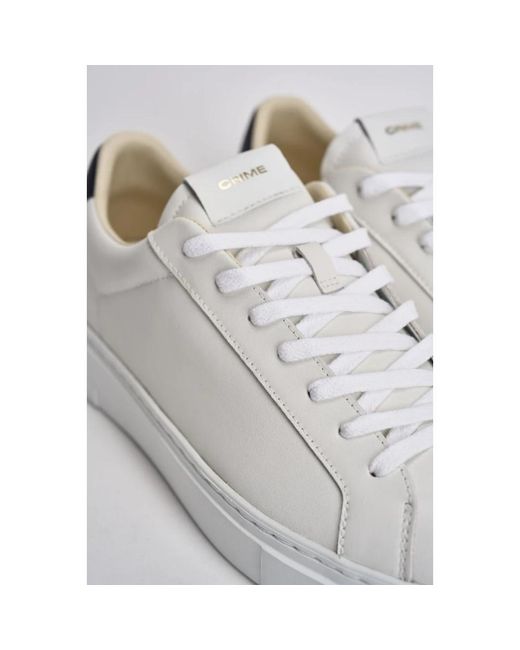 Crime London White Sneakers for men