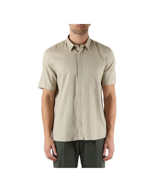 Camicia regular fit in lino e viscosa di Antony Morato in Natural da Uomo