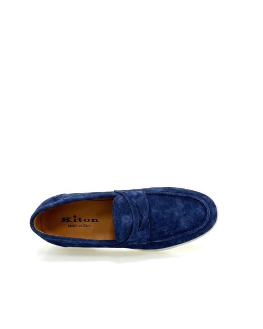 Kiton Blue Loafers for men