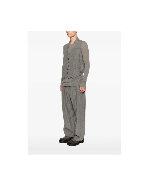 Ziggy Chen Gray Waistcoats for men