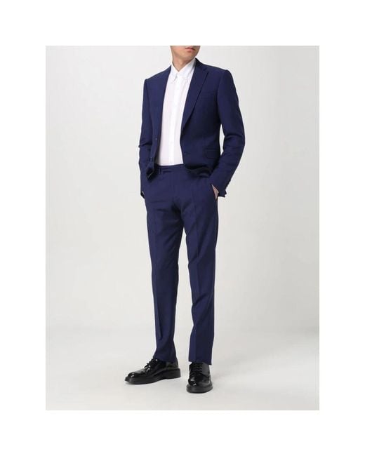 Emporio Armani Blauer Zweiteiler Anzug in Blue für Herren