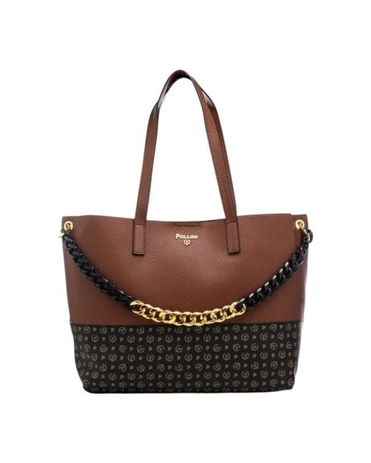 Shoulder Bags di Pollini in Brown