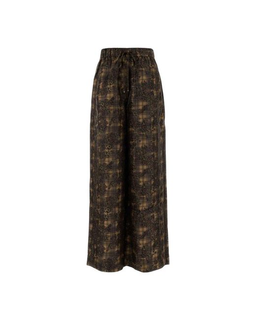 Ganni Brown Wide Trousers