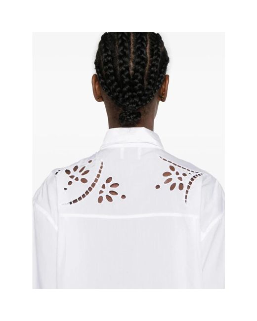 Isabel Marant White Weißes broderie anglaise hemd