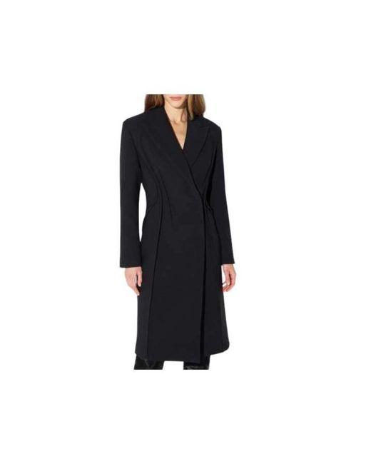 Elisabetta Franchi Black Single-Breasted Coats
