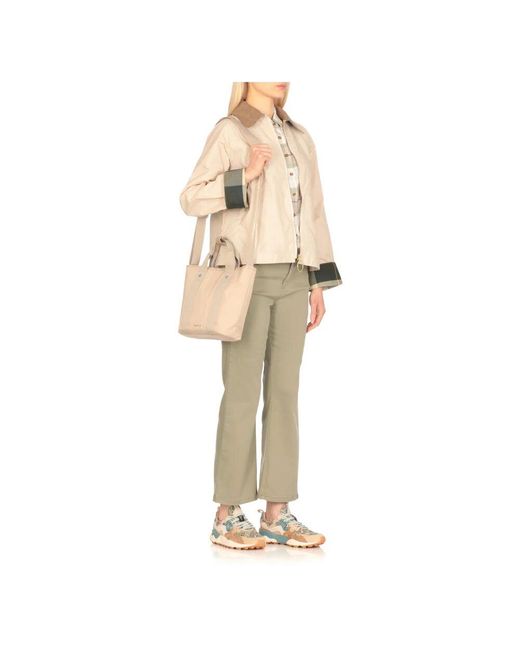 Barbour Natural Baumwollhandtasche Mit Henkeln Und Schultergurt