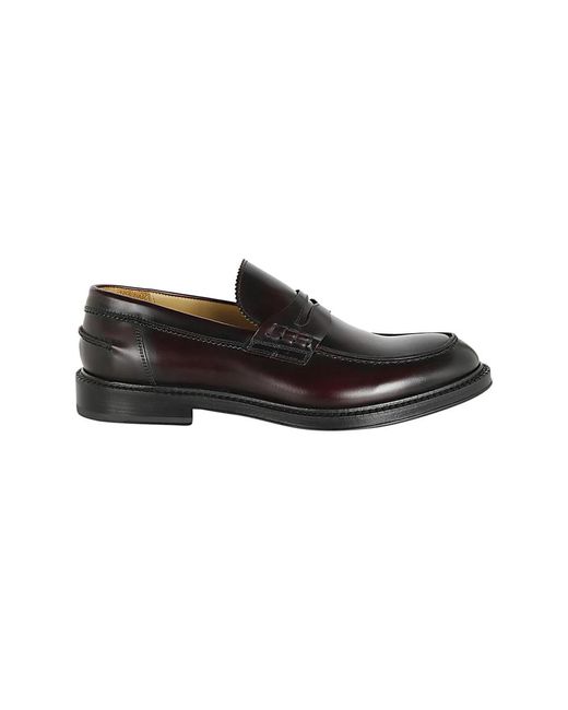 Corvari Schoenen ,Rood ,Leren Loafer Met Wembley Stijl in het Black voor heren