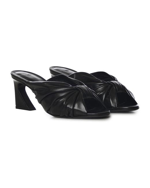 Fendi Black Heeled Mules