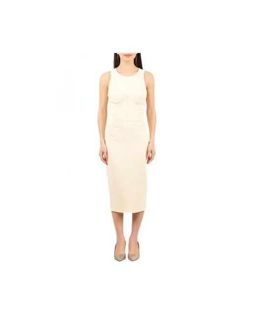 Elisabetta Franchi White Midi Dresses