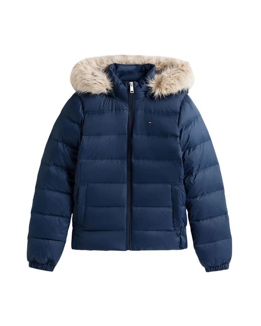 Tommy Hilfiger Basic Hooded Down Jacket Ext in het Blue