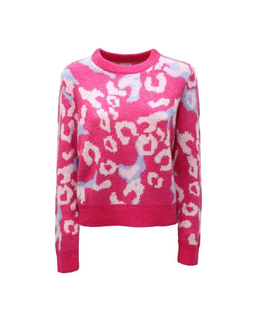 Round-Neck Knitwear Sun 68 de color Pink