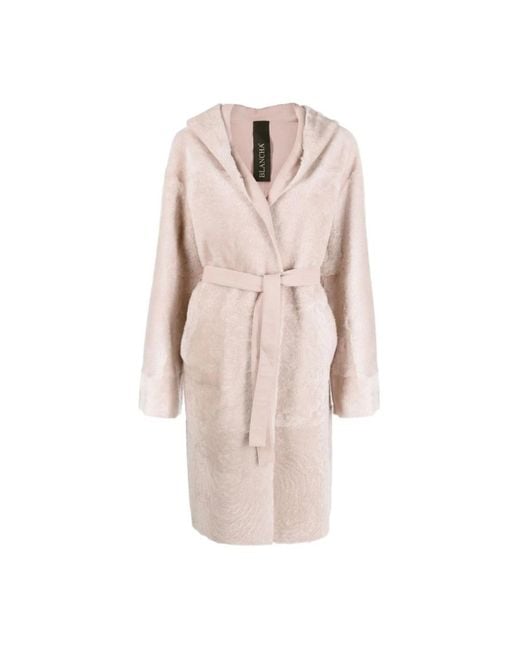 Blancha Pink Belted Coats