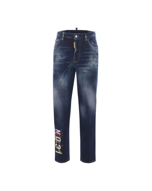 DSquared² Blue Slim-Fit Jeans