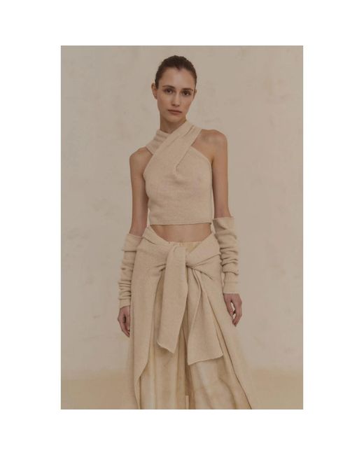 Cortana Natural Sleeveless Tops
