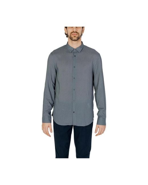 ARMANI EXCHANGE Blue Casual Shirts for men