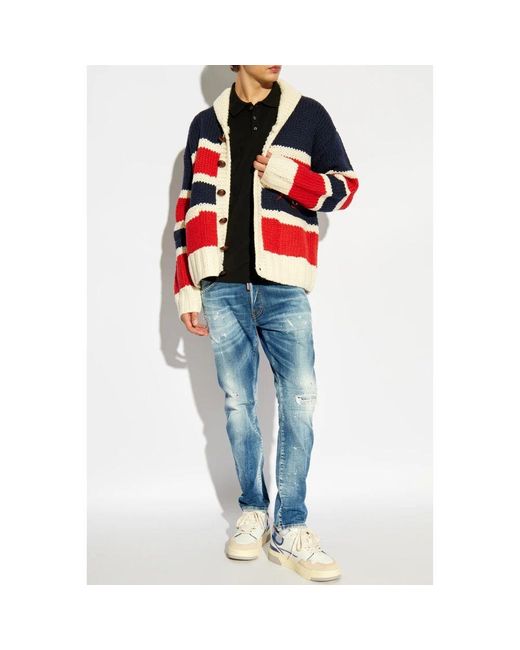 DSquared² Woll-strickjacke in Red für Herren