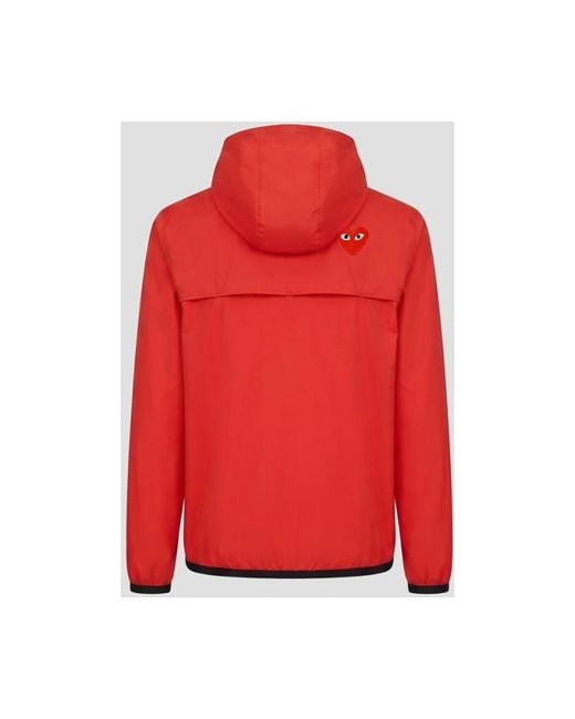 COMME DES GARÇONS PLAY Full Zip Packable Jacket in het Red voor heren