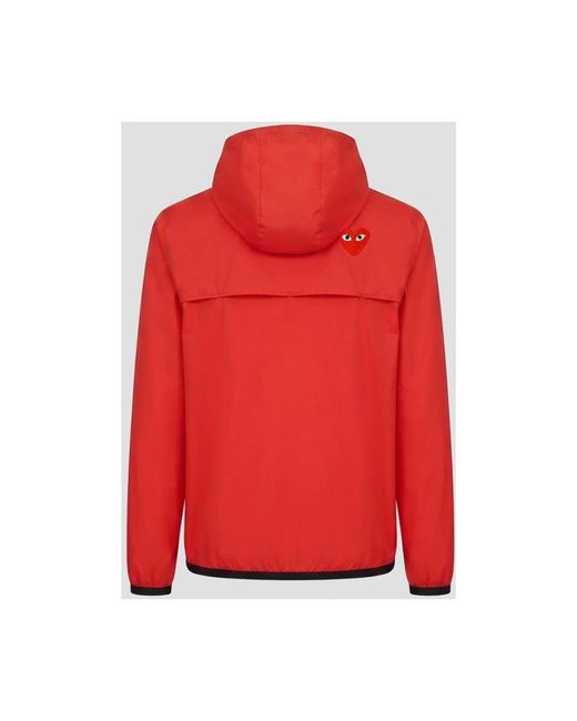 COMME DES GARÇONS PLAY Full Zip Packable Jacket in het Red voor heren