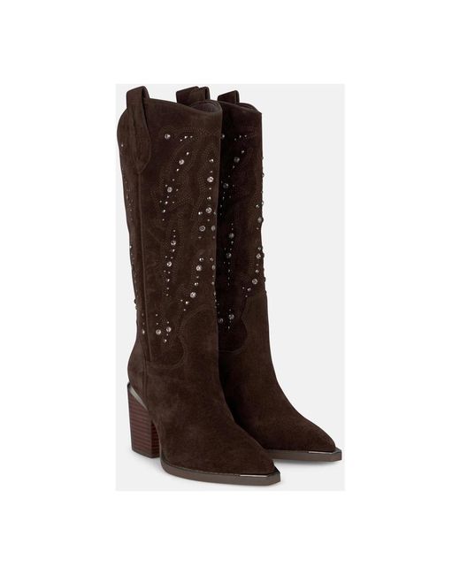 Alma En Pena. Brown Cowboy & Biker Boots
