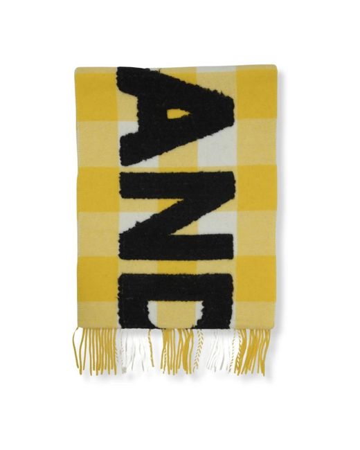 J.W. Anderson Yellow Winter Scarves for men