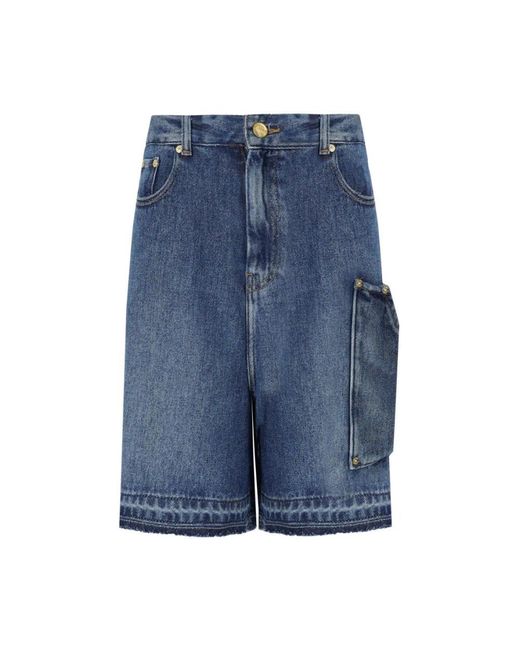 Ganni Blue Denim Shorts