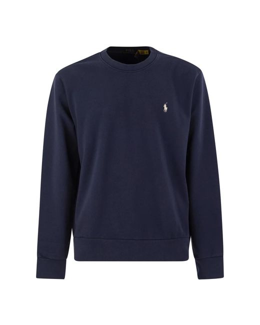 Polo classic fit cotton sweatshirt di Ralph Lauren in Blue da Uomo