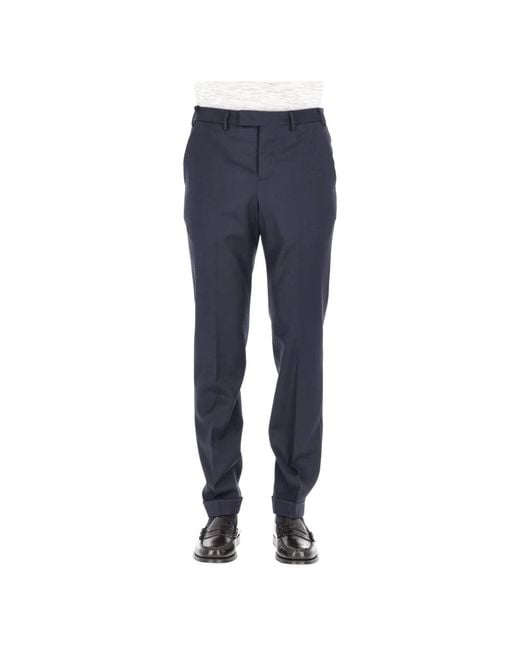 PT Torino Blue Suit Trousers for men