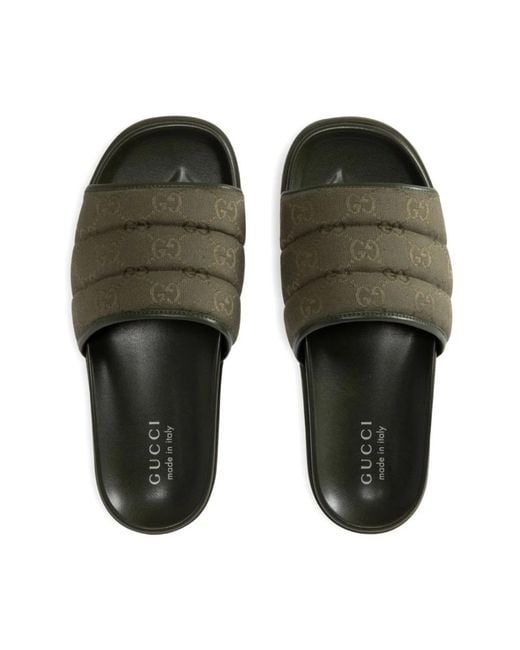 Gucci Green Sliders for men