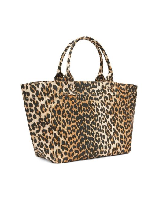 Ganni Metallic Shopping Bags