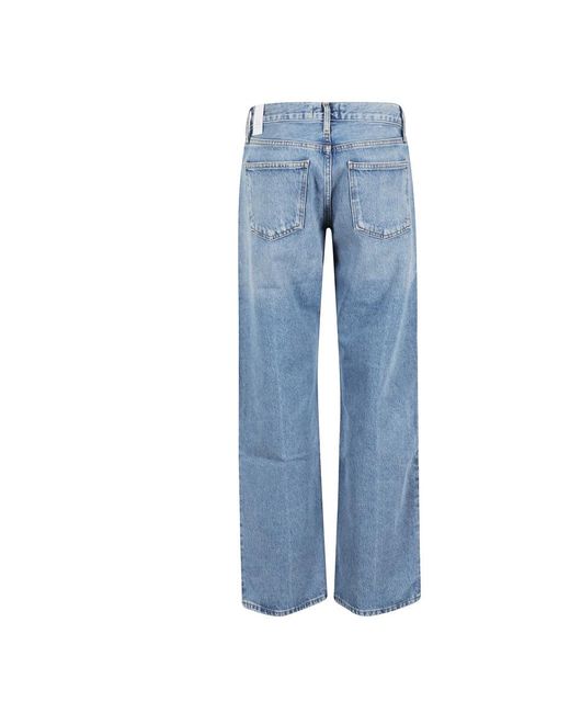 Agolde Blue Straight Jeans