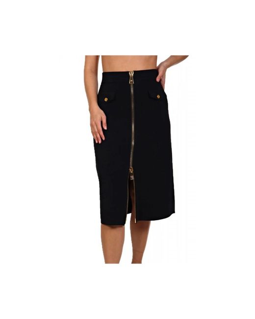 Elisabetta Franchi Black Midi Skirts