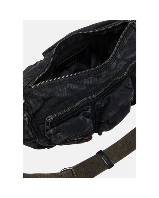 DIESEL Black Cross Body Bags for men