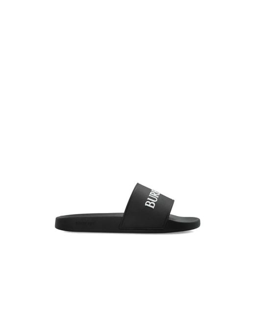 Sliders Burberry pour homme en coloris Black