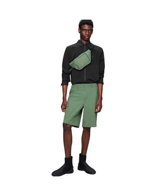 Rains Green Casual Shorts for men