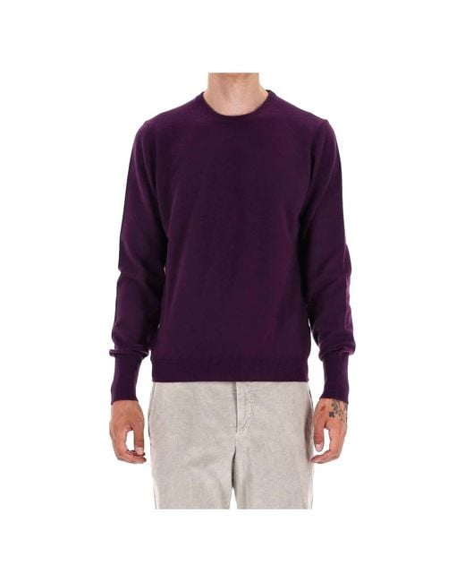 Drumohr Purple Cashmere Knitwear for men