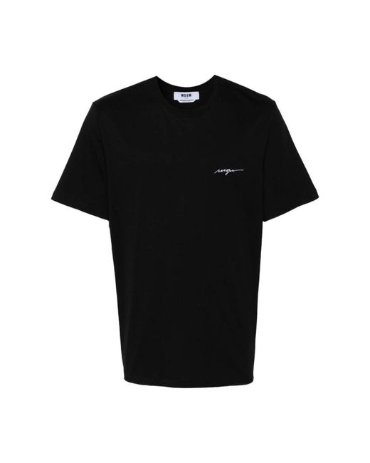 MSGM Black T-Shirts for men