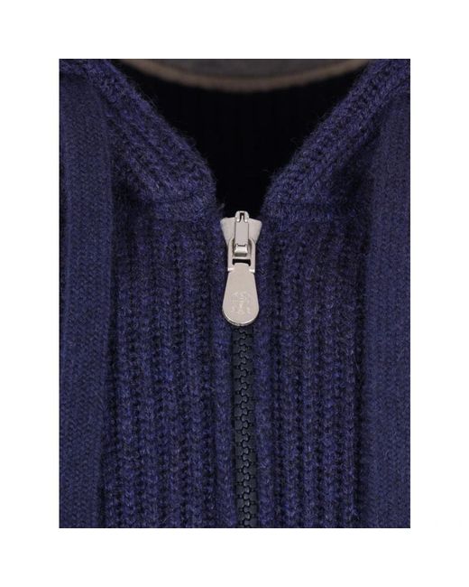 Brunello Cucinelli Blue Cashmere Knitwear for men