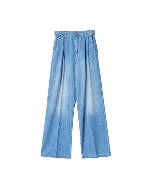 Gaelle Paris Blue Wide Jeans