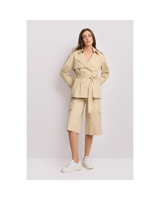 Kocca Jassen ,Giacca Stile Trench in het Natural