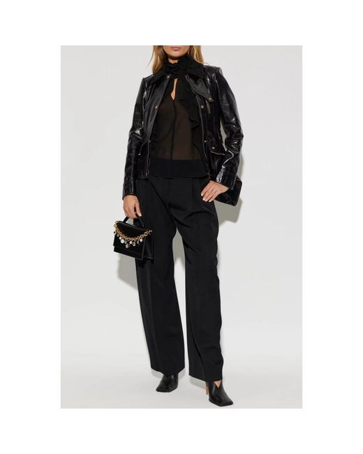 McQueen Leren Jas in het Black