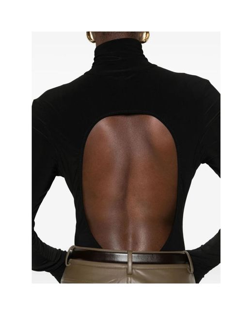 Norma Kamali Zwarte Top Voor Vrouwen Aw25 in het Black